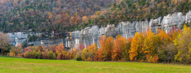 Roark Bluff, Autumn, Buffalo River, Arkansas stock photo