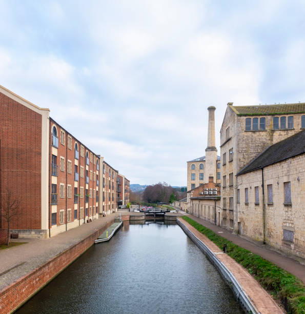 istock Modern Apartment Buildings By The Canal Side 1366977505
