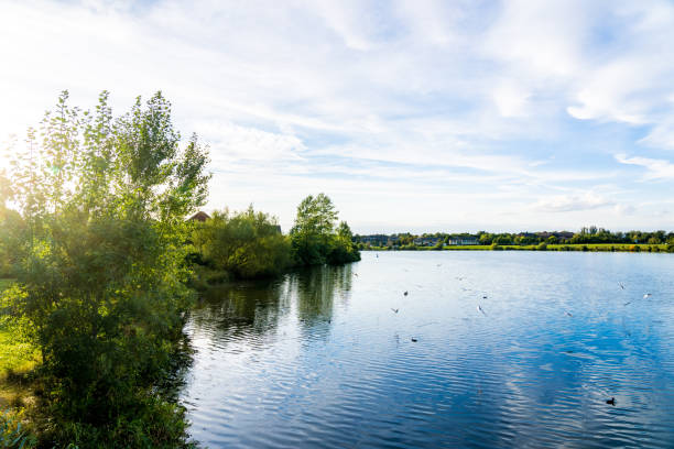 istock The beautiful lake with a nice reflection on the water 1366977836