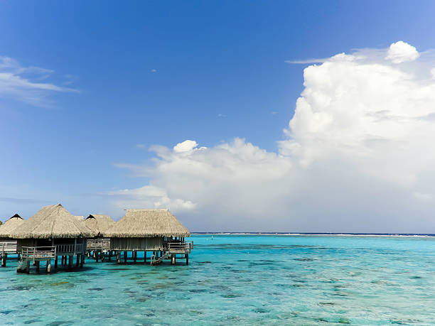 istock Over Water Bungalows in French Polynesia 136697796