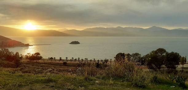 istock Sunset at Karathona beach, Greece 1366978135