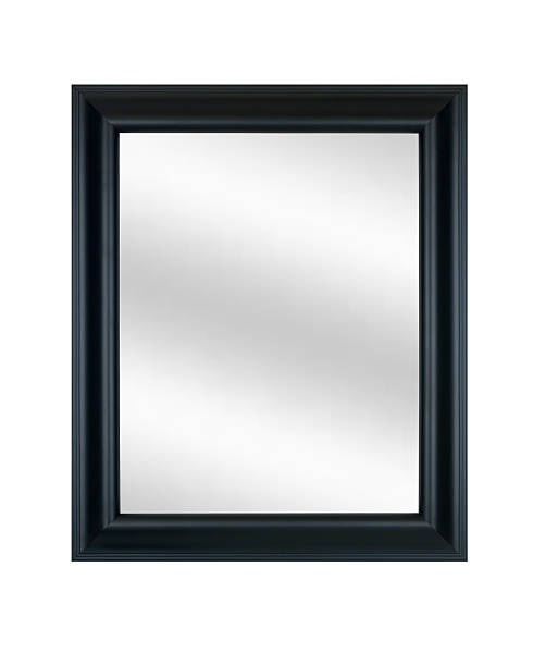 Picture Frame in Black with Mirror, White Isolated