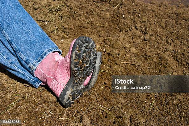 Rosa Stiefel Und Dung Pile Landarbeiter Eine Pause Stockfoto und mehr Bilder von Arbeiter