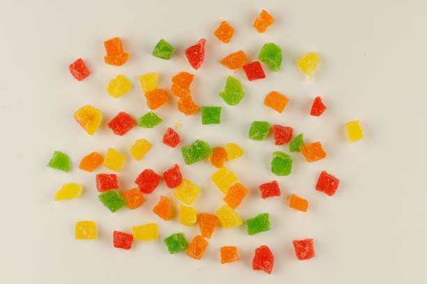 istock Multicolored candied fruits close-up 1366981488