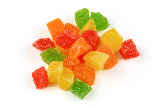 istock Multicolored candied fruits close-up 1366981689