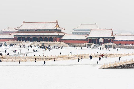 Beijing Forbidden City in the snow