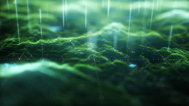 istock Information being uploaded from many locations in one landscape 1366985975