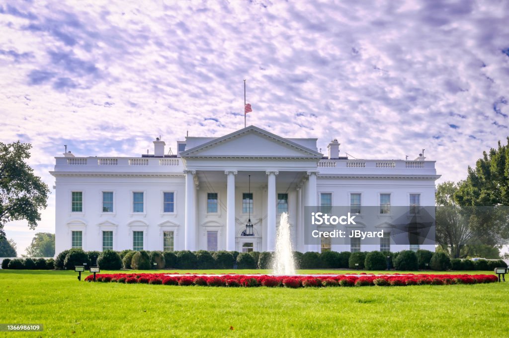 The White House in Washington, D.C. The White House located at 1600 Pennsylvania Avenue in Washington, D.C. White House - Washington DC Stock Photo