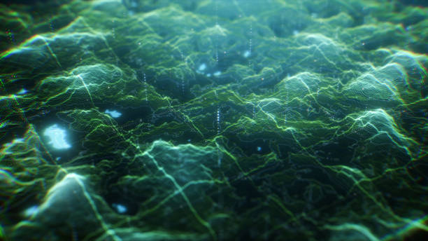 istock Information being uploaded from many locations in one landscape 1366986169
