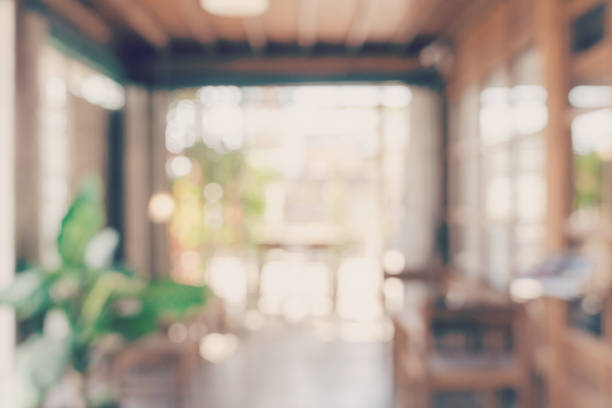 istock Abstract blur and defocused interior coffee shop or cafe for background. 1366989069