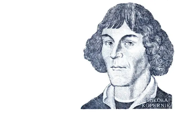 Photo of Nicolaus Copernicus cut on 1000 Polish zloty