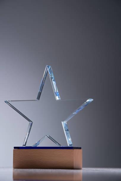 istock crystal star shape award trophy on gray background 1366990314