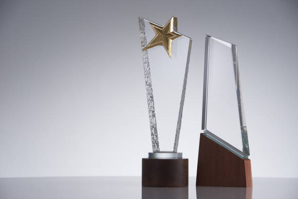 istock crystal star shape award trophy on gray background 1366990348