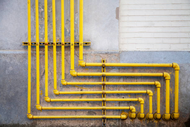 Old rusted gas pipes