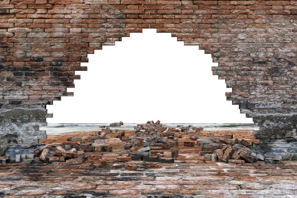 Broken Old Grunge Dirty Brick Wall