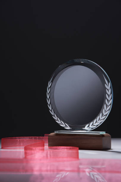 istock crystal award trophy on gray background 1366993471
