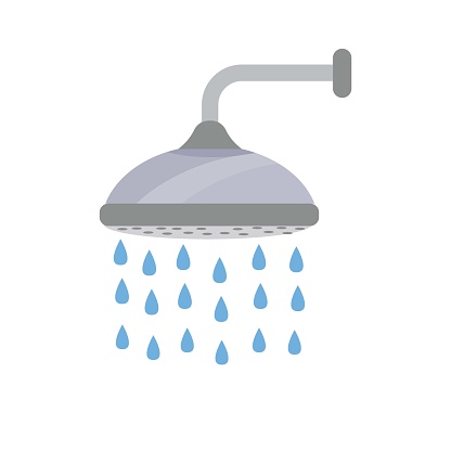 Vector illustration of shower head isolated