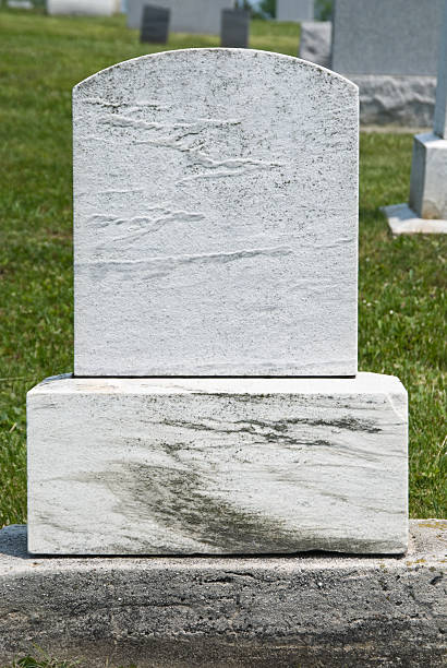 istock Blank Cemetery Headstone CLose Up 136700160
