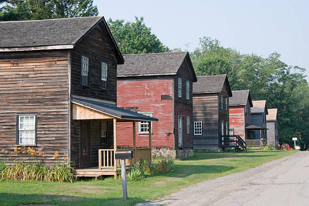 istock Old Row Houses, American Coal Mining Town Circa 1900 136700163