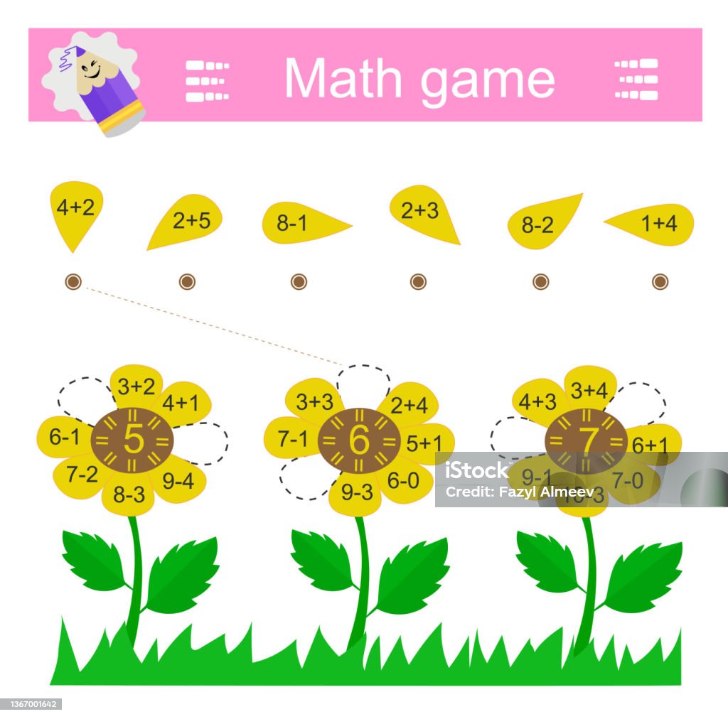 Stock Image Computer Math Game Math Game Stock Illustration - Download Image Now - Cartoon, Cute ...