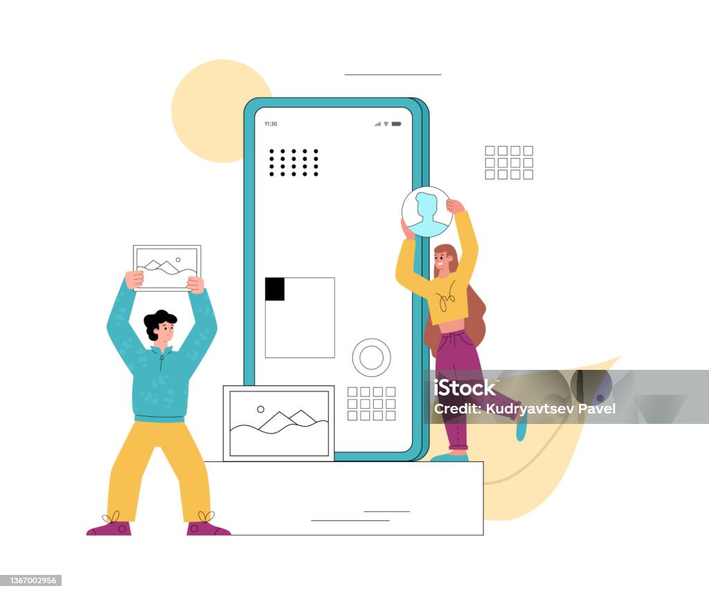 Designers Teamwork Creates Website Interface Flat Vector Illustration ...