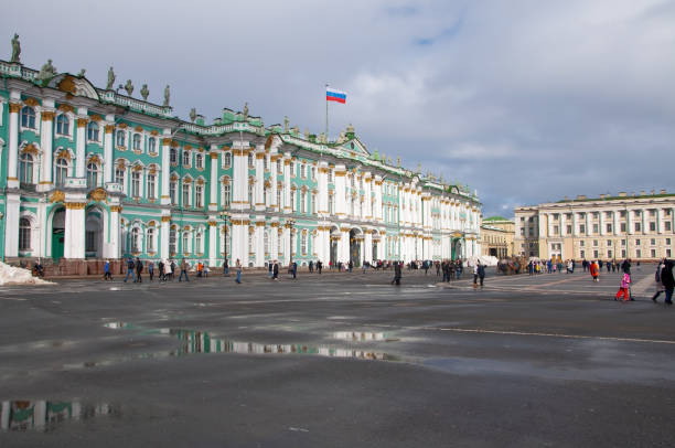 st. petersburg, russia - march 27 , 2021: winter palace hermitage - ermitaget bildbanksfoton och bilder