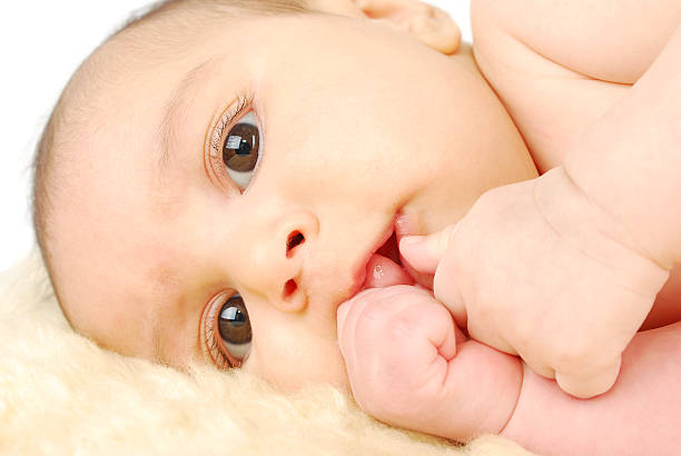 istock Cute little baby face. 136700677