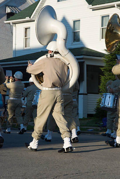 istock Sousaphone in Parade, Military Band Marching 136700774