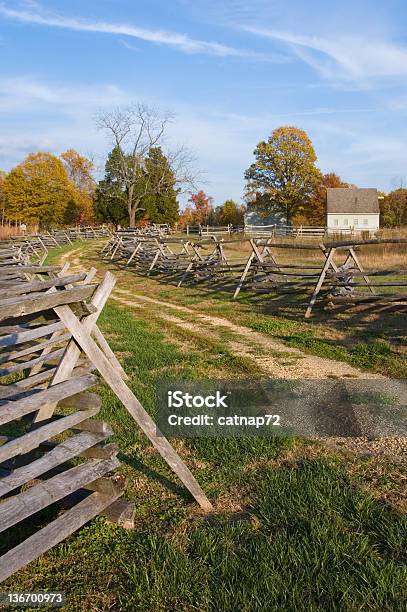 Farm No Outono Paisagem Rural Rural Estilo De 1860 - Fotografias de stock e mais imagens de Guerra Civil Americana