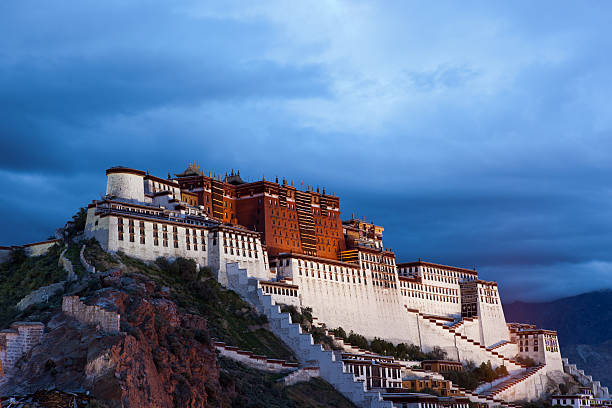 istock Night scenes of Potala Palace 136701069