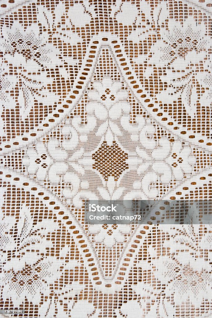 Padrão de diamantes em renda com flores, pormenor, Elemento de desenho - Royalty-free Toalha de Mesa Foto de stock