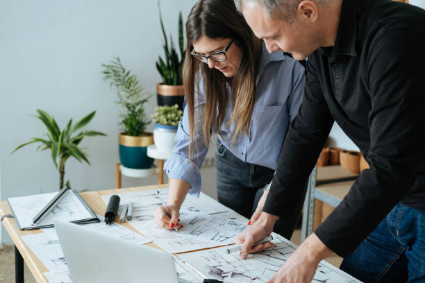istock Team of Furniture Designer Working Together on a New Business Projects 1367015607