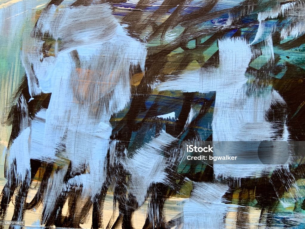 Abstract Acrylic Painting Abstract acrylic painting Expressionism Stock Photo