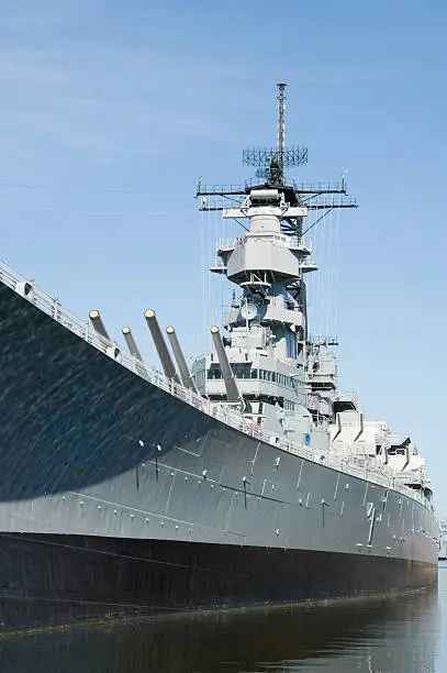 Photo of Military Battleship USS Wisconsin, Side View