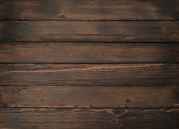 istock the wall is made of brown boards. copy space 1367018316