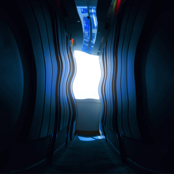 istock Claustrophobia. Narrow dark corridor. 1367020224