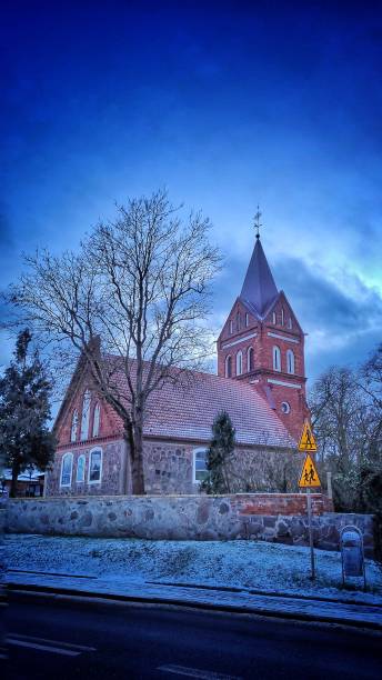 A church from the 15th century made of field stone and brick, rebuilt in the second half of the 19th century with brick.  A brick, neo-gothic tower from the time of reconstruction.