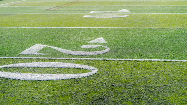 sposoby na chwałę - football field artificial turf end zone turf zdjęcia i obrazy z banku zdjęć