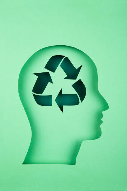 istock Human head and recycle sign 1367025635