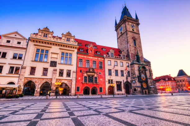 istock Prague Clock Tower on Old Town Square at Sunrise 1367026748