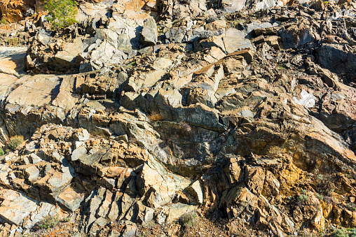 Hoodoo formation in the Dinosaur Provincial Park, Canadian Badlands, Alberta