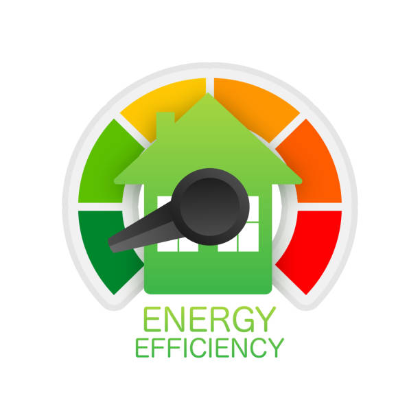 ilustrações, clipart, desenhos animados e ícones de gráfico de energia 3d para design conceitual. ilustração vetorial 3d. conceito de gráfico. ícone vetorial. - energy saving