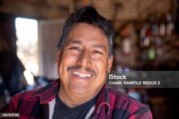 A Happy Craftsman Stock Photo - Download Image Now - Portrait, Latin American and Hispanic Ethnicity, Men
