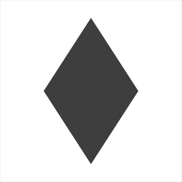 Rhombus icon on a white background. Geometric figure rhombus. Rhombus icon on a white background. Geometric figure rhombus rhombus stock illustrations