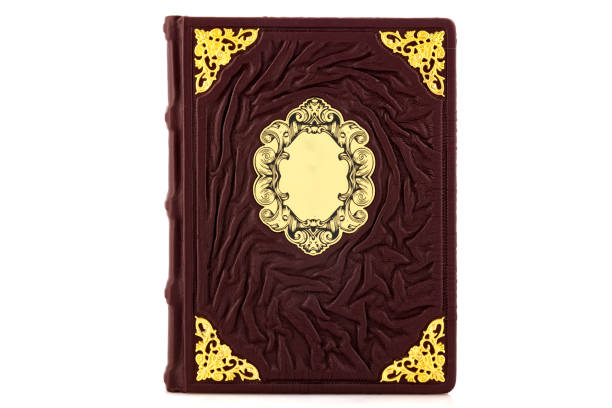 istock Leather mockup book with cover color isolated 1367050534