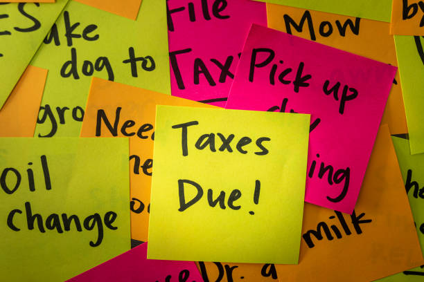 istock Taxes Due Reminder Note Placed Above Other Todo Memos 1367056766