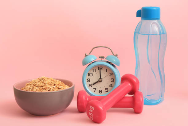istock Blood glucose meter and diabetic food on pink backround. 1367056819