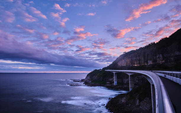 istock Sunset Scape of Sea Cliff Bridge 1367061297