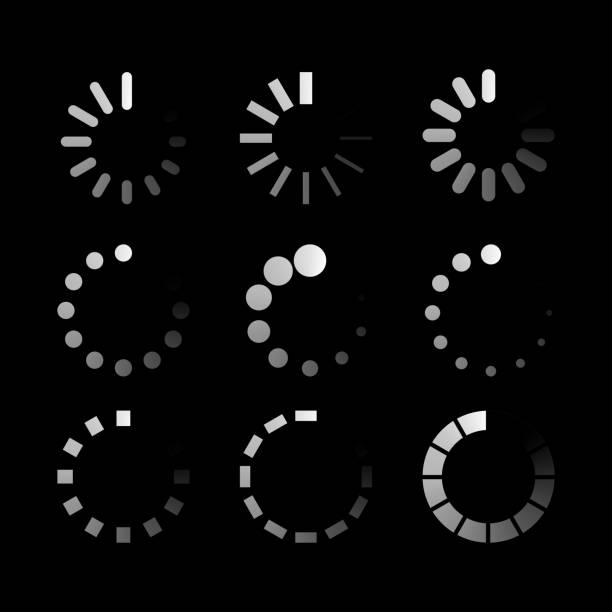stockillustraties, clipart, cartoons en iconen met preloader icon set - downloaden