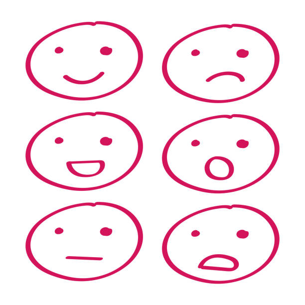 Emoji Icons set Emoji Icons set relieved face stock illustrations